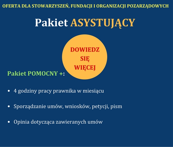 Porady Pranwe Gdynia NGO Pakiet asystujący Porady Prawne Gdynia dla organizacji pozarządowych